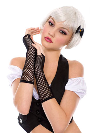 Thick Mini Diamond Net Arm Warmer - Click Image to Close