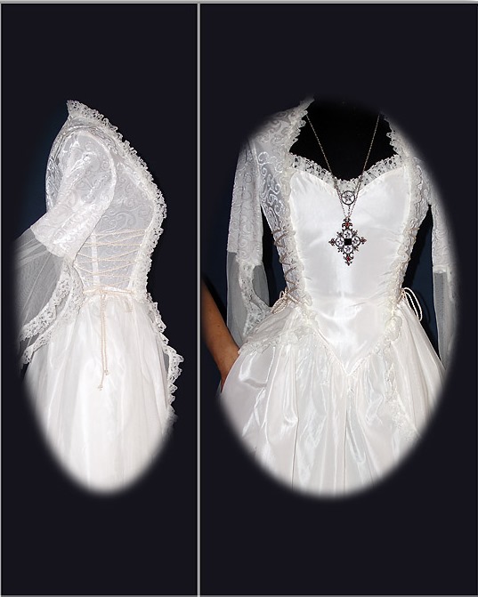 Eternal Love Ivory Wedding Gothic La Belle Dame Dress - Click Image to Close