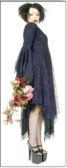Eternal Love Violet Gothic Princess Dress Cobweb