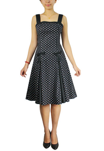 Plus Size Black and Polka Dot Pin Up Summer Dress