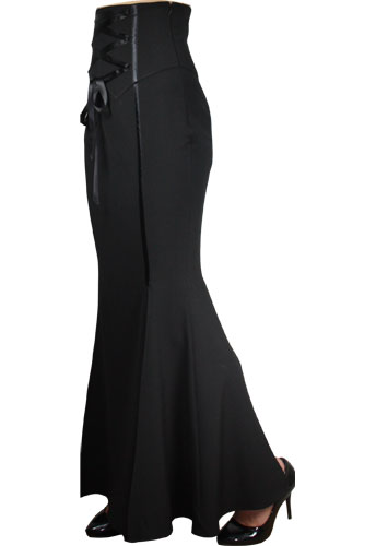 Plus Size Black Gothic Vampire Corset Waist Long Skirt - Click Image to Close