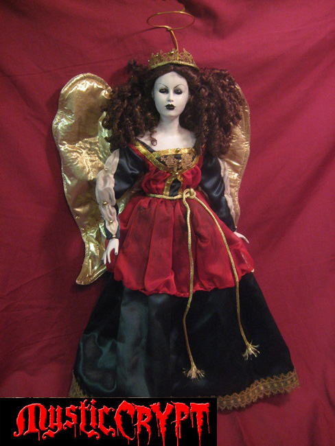 Large Holiday Angel w Gold Wings Horror Doll by Bastet2329 - Click Image to Close