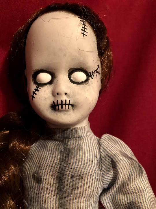 OOAK Dorothy of Oz Frankenstein Zombie Girl Gothic Creepy Horror Doll Art by Christie Creepydolls - Click Image to Close