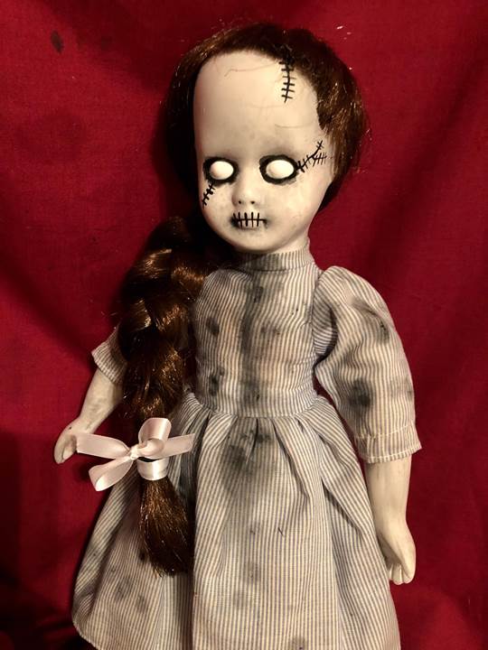 OOAK Dorothy of Oz Frankenstein Zombie Girl Gothic Creepy Horror Doll Art by Christie Creepydolls - Click Image to Close