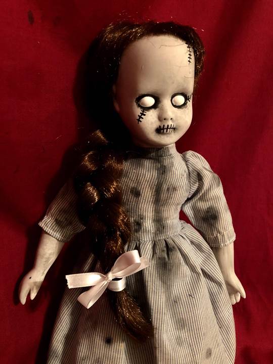 OOAK Dorothy of Oz Frankenstein Zombie Girl Gothic Creepy Horror Doll Art by Christie Creepydolls - Click Image to Close