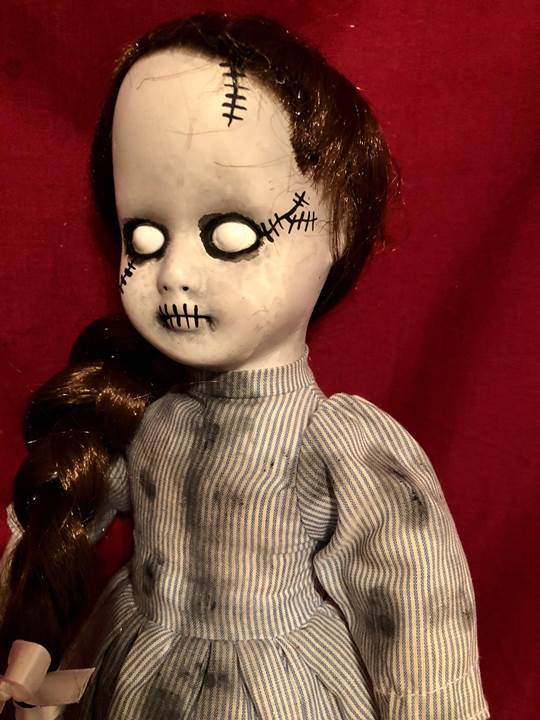 OOAK Dorothy of Oz Frankenstein Zombie Girl Gothic Creepy Horror Doll Art by Christie Creepydolls - Click Image to Close