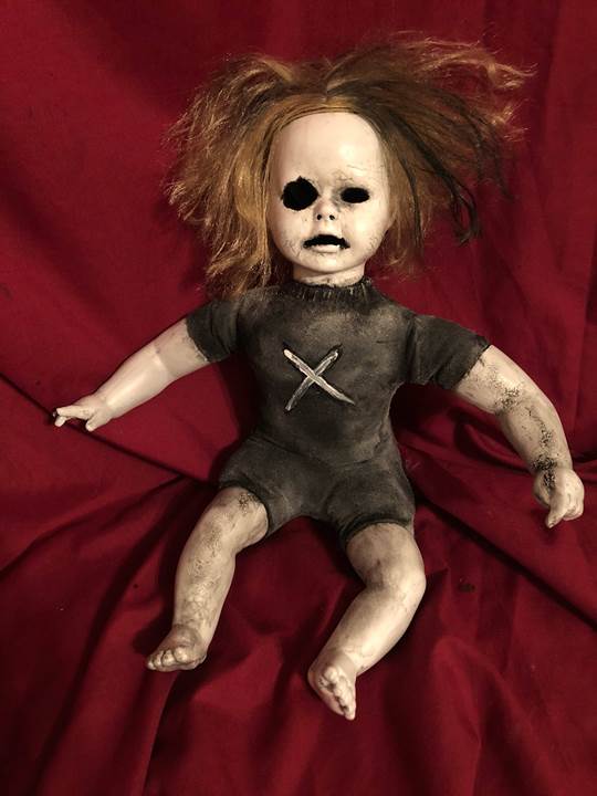 OOAK Ghost Baby Sitting Creepy Horror Doll Art by Christie Creepydolls