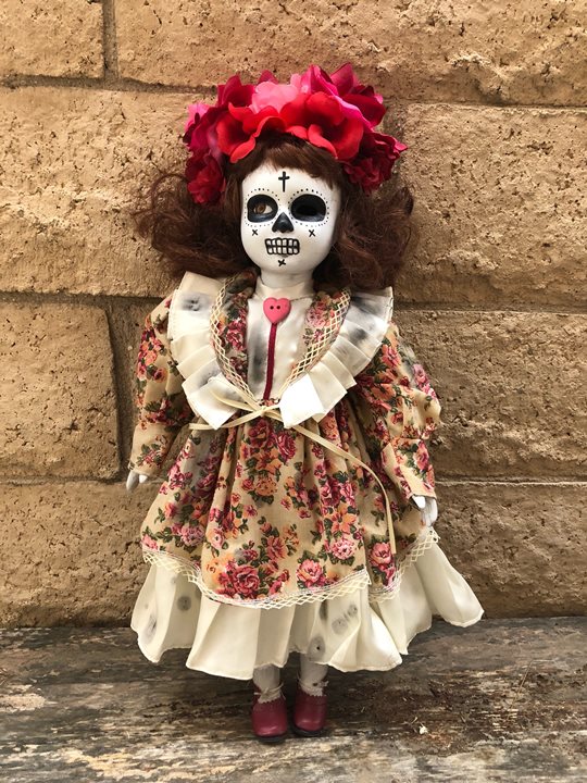 OOAK DOD Flower Creepy Horror Doll Art by Christie Creepydolls