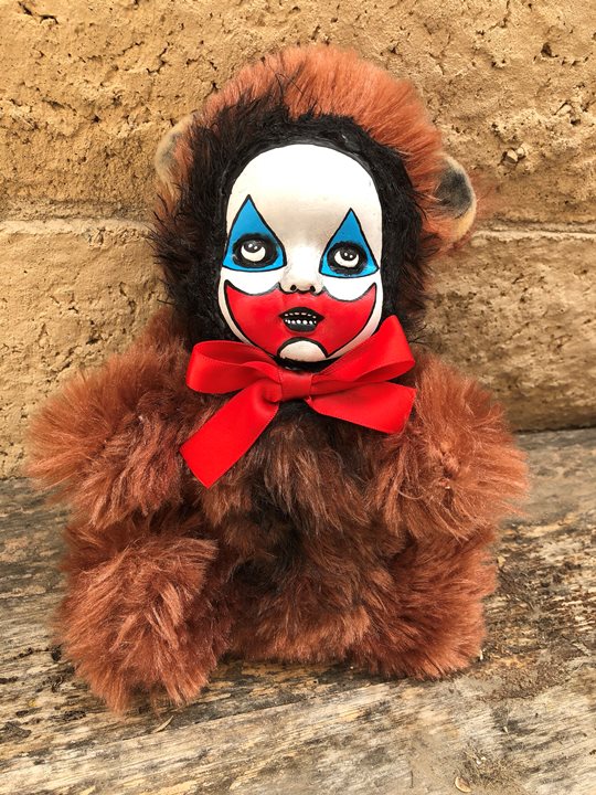 OOAK John Wayne Gacy Clown Teddy Bear Creepy Horror Doll Art Christie Creepydolls