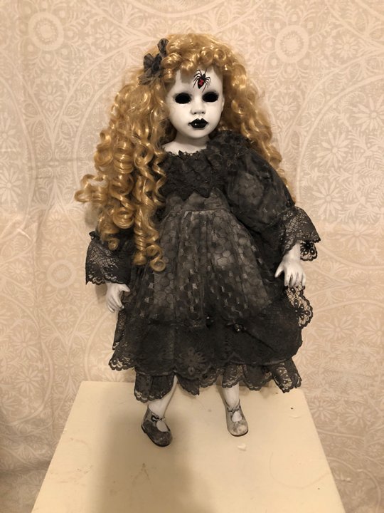 OOAK Large Hollow Eye Spider Girl Creepy Horror Doll Art by Christie Creepydolls