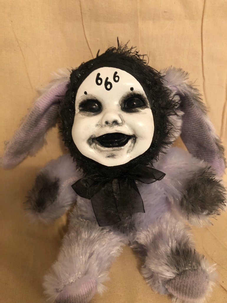 creepy bunny doll