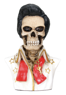 Skull Elvis Skeleton Figurine - Click Image to Close