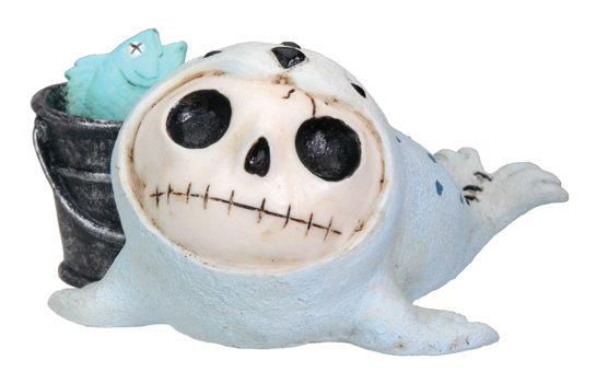 Rollie Seal Furry Bones Skellies Figurine