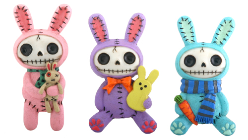 Bun Bun Furry Bones Skellies Magnets - Click Image to Close