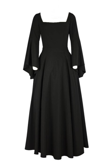 Plus Size Black Long Gothic Renaissance Chiffon Dress [79950] - $61.99 ...