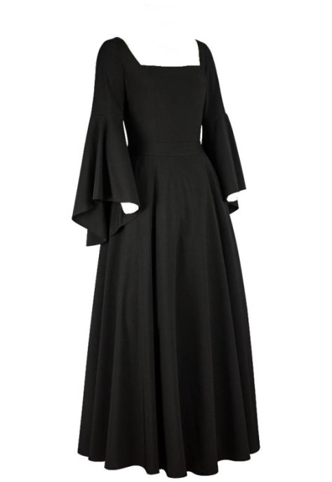 Plus Size Black Long Gothic Renaissance Chiffon Dress [79950] - $61.99 ...