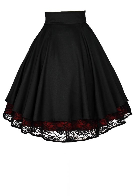 Plus Size Black & Red Satin Gothic High Waist Corset Lace Skirt [80381] -  $59.99 : Mystic Crypt, the most unique, hard to find items at ghoulishly  great prices!