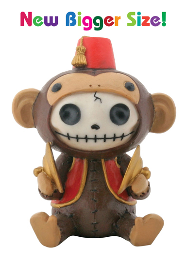 Fez Munky Furry Bones Skellies Medium Figurine - Click Image to Close