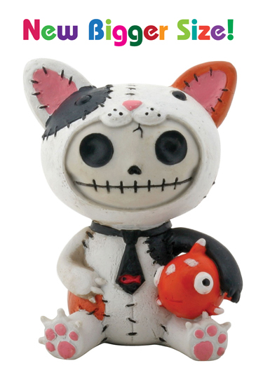 Calico Mao Mao Furry Bones Skellies Medium Figurine - Click Image to Close