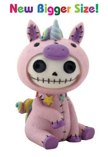 Unie Unicorn Furry Bones Skellies Medium Figurine - Click Image to Close