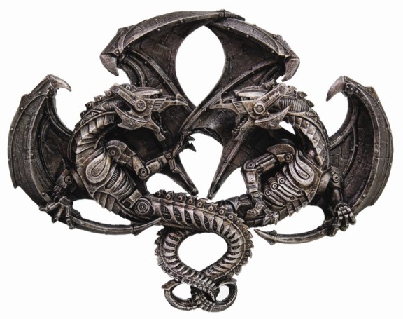 Cyborg Dragons Plaque