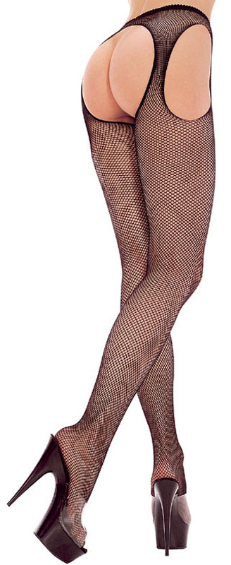 Plus Size Suspender Fishnet Pantyhose