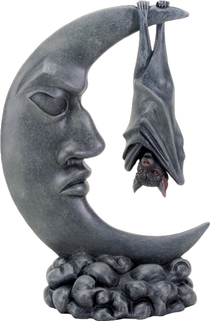 Vampire Bat on Moon Figurine - Click Image to Close