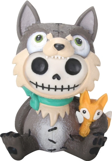 Wolfgang Wolf Furry Bones Skellies Figurine