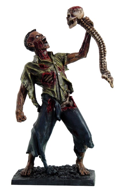 Zombie Holding Skull - Click Image to Close