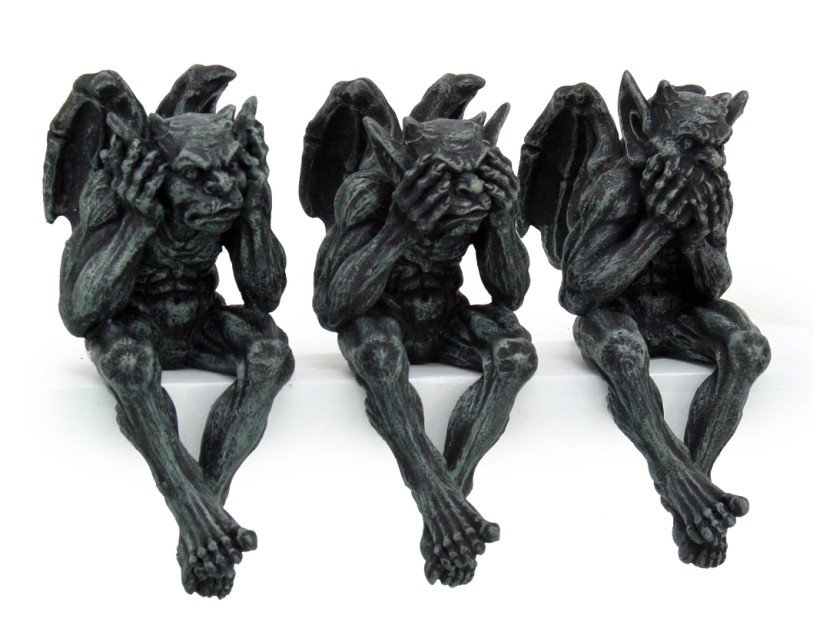 Gargoyle See, Hear, Speak No Evil Shelf Sitters - Click Image to Close