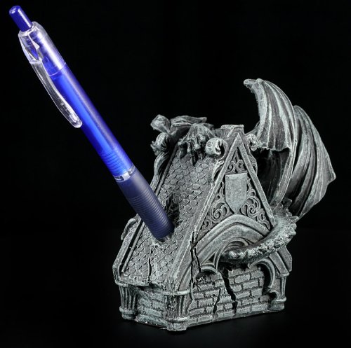 Rooftop Gargoyle Pen Holder - Click Image to Close