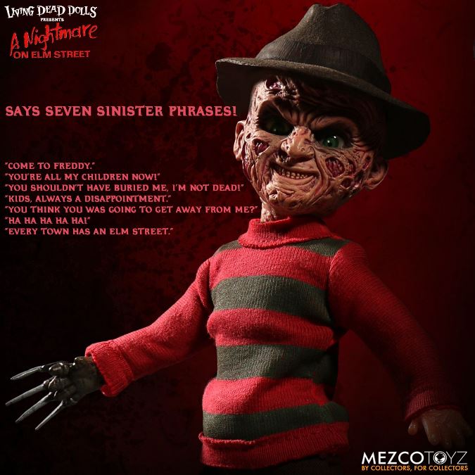 Living Dead Dolls A Nightmare on Elm Street Talking Freddy Krueger