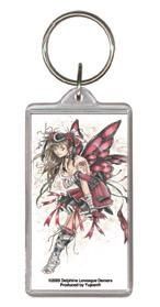 Lady broken heart Fairy acrylic keychain - Click Image to Close