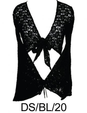 Dark Star Black Floral Lace Gothic Shrug Cardigan - Click Image to Close