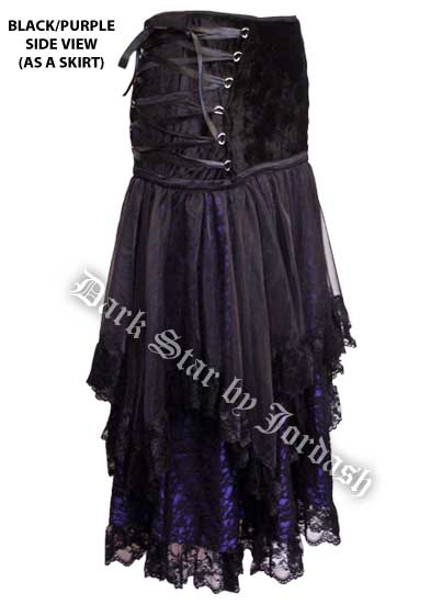 Dark Star Black and Purple Corset Dress Skirt [DS/SK/7449] - $81.99 ...