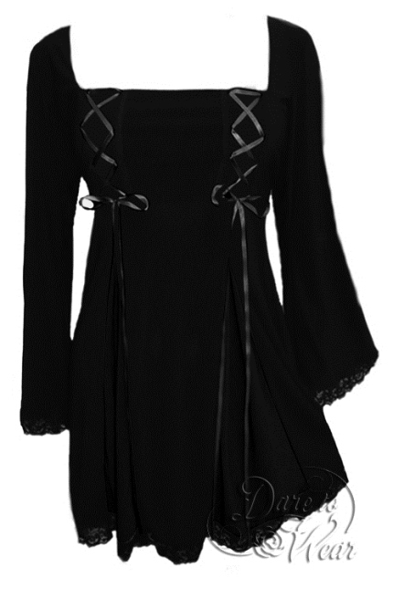 Plus Size Gemini Princess Black Gothic Corset Top - Click Image to Close