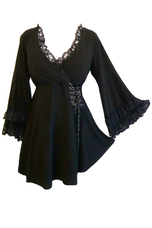 Plus Size Black Gothic Victoria Corset Top - Click Image to Close