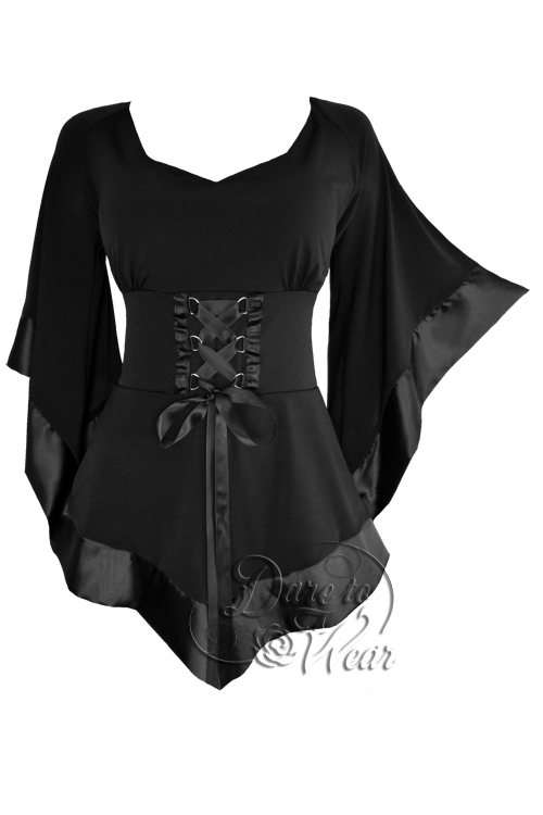 Plus Size Black Gothic Treasure Corset Top - Click Image to Close