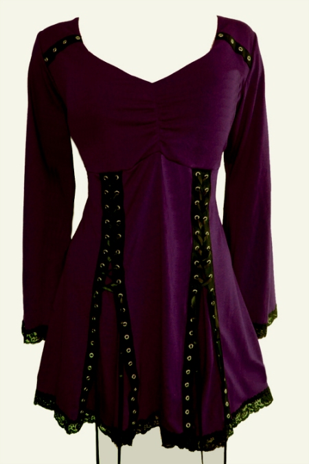 Plus Size Electra Corset Top in Purple Mulberry