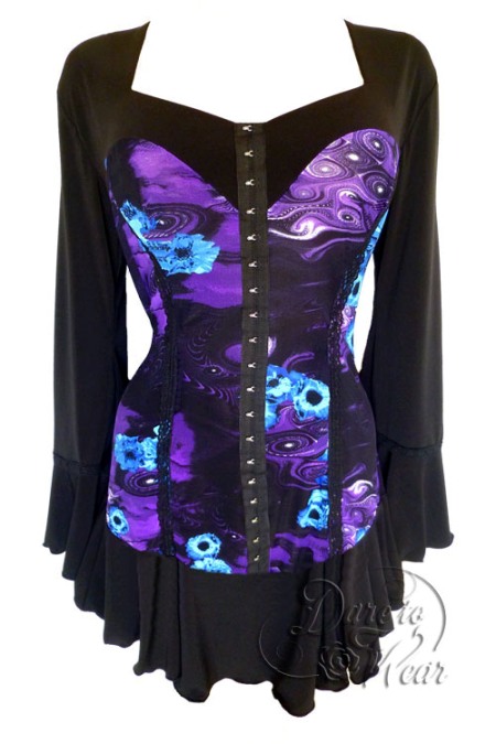 Plus Size Corsetta Top in Purple Potion