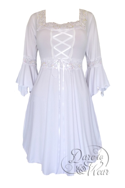 Plus Size White Icing Gothic Renaissance Corset Dress [FD01WI] - $58.99 ...