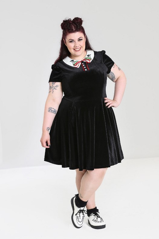Hell Bunny Plus Size Gothic Wednesday Addams Nightshade Poison