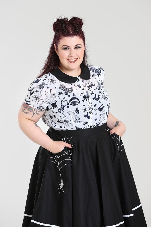 Hell Bunny Plus Size Black Little Miss Muffet Spider Web