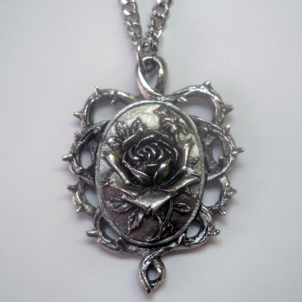 Rose In Thorns Cameo Necklace