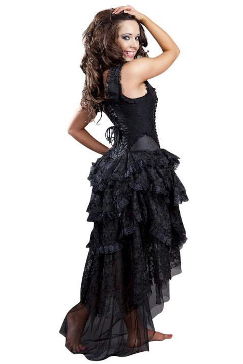 plus size black corset dress