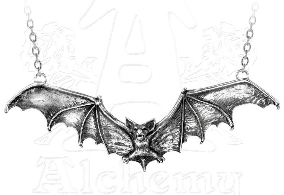 Alchemy Gothic Bat Pendant Necklace