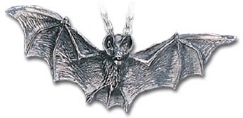 Alchemy Gothic Darkling Bat Pendant Necklace