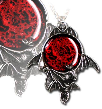 Alchemy Gothic Blood Moon Pendant Necklace