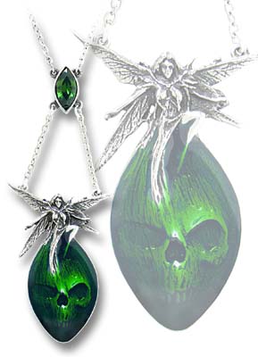 Alchemy Gothic Absinthe Fairy Pendant Necklace.