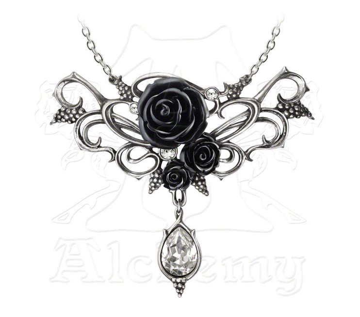 Alchemy Gothic Bacchanal Rose Pendant Necklace